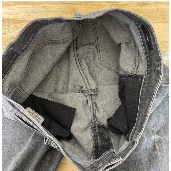 Agolde Isabel Slim Fit Boyfriend Distressed Denim Black Jeans Soft Rip 29 EUC - Picture 8 of 14